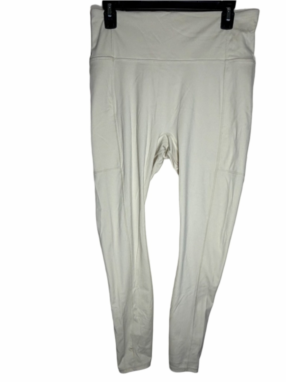 Fabletics Motion365 High Waisted Pocket Leggings Cream/Off White L Athletic Yoga